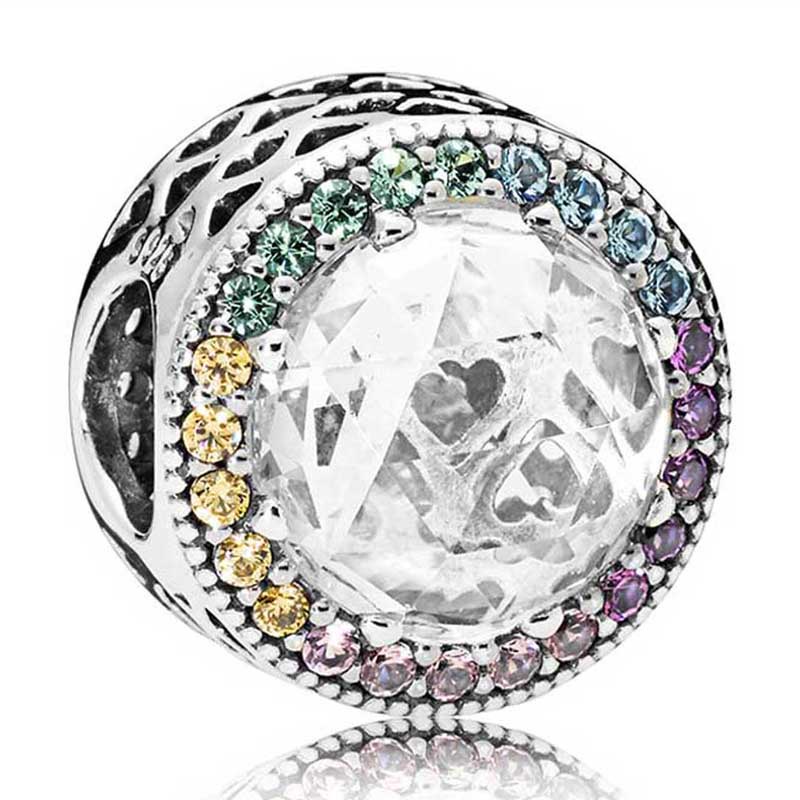 PANDORA Hạt Charm Mạ Bạc 925 Hình Hoa Tuyết Lấp Lánh Tự Làm Trang Sức Thời Trang