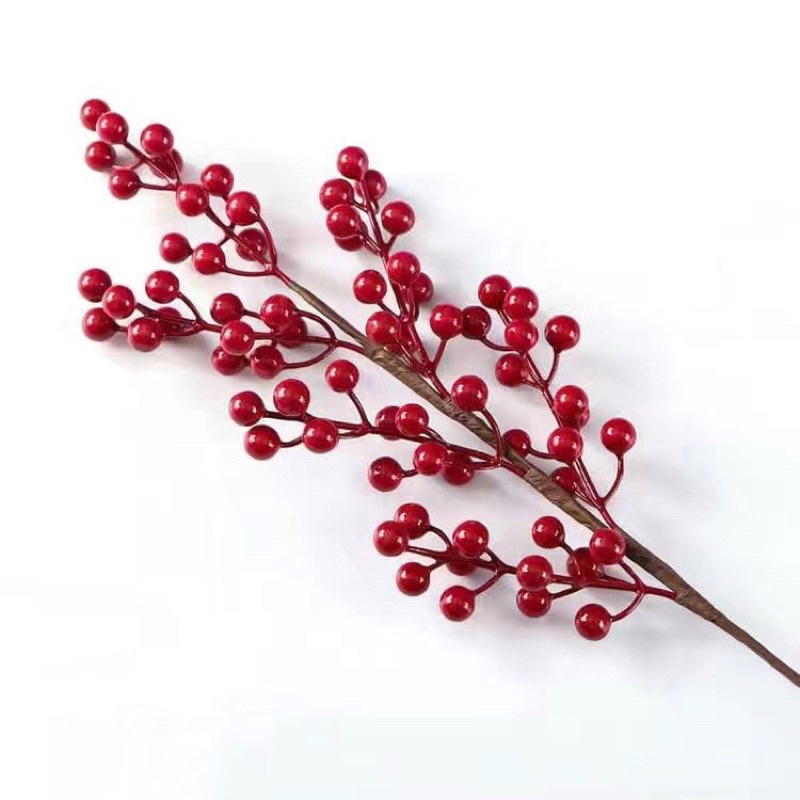 Cành đào đông giả cành nhũ giả trang trí decor siêu xinh