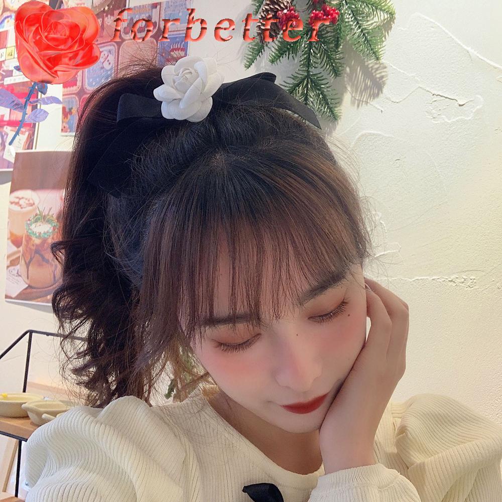 Kẹp tóc phối hoa thời trang retro xinh xắn cho nữ