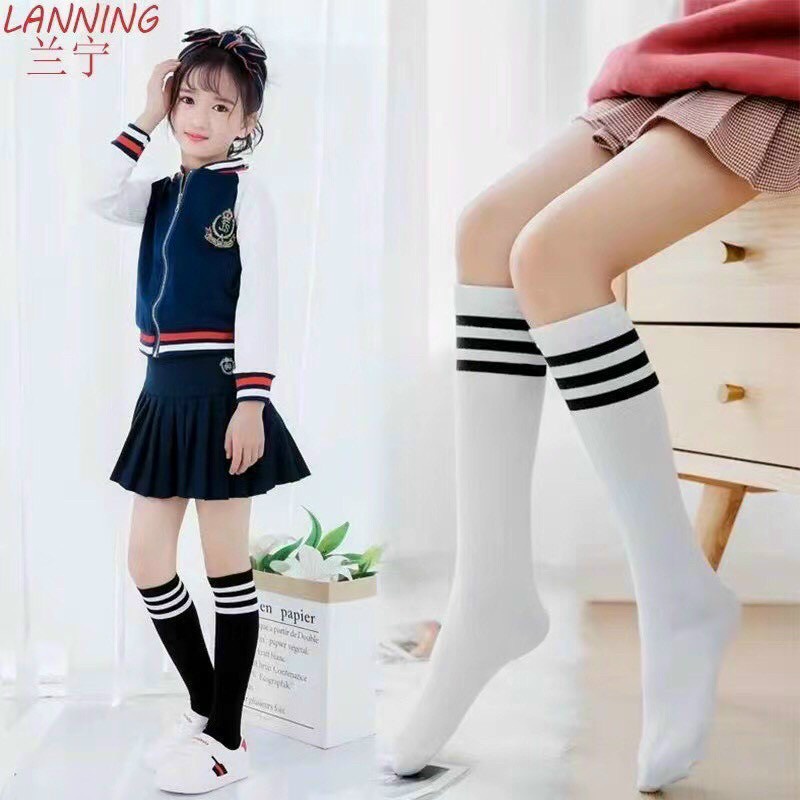 Vớ Cotton Cổ Cao Phong Cách Hàn Quốc Thời Trang Xuân Thu Mới Cho Bé Gái