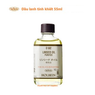 Dầu lanh tinh khiết 55ml Holbein [Linseed oil purified O502]
