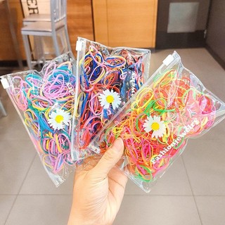 Túi 500 dây chun cột tóc nhiều màu sắc dễ thương cho bé gái hamin