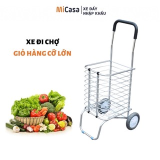 Xe kéo đi siêu thị, xe đi chợ gấp gọn có giỏ hàng siêu đẹp & siêu nhẹ & siêu bền