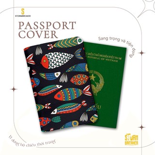 Bao Da Hộ Chiếu - Ví Đựng Passport Du Lịch ( in tên cá nhân ) Fish Pattern - ATPP016 STORMBREAKER
