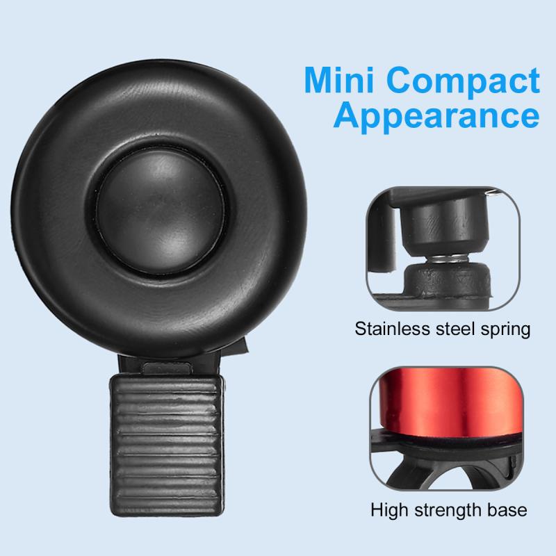 Chuông xe đạp mini HDOORLINK bằng hợp kim nhôm trong suốt