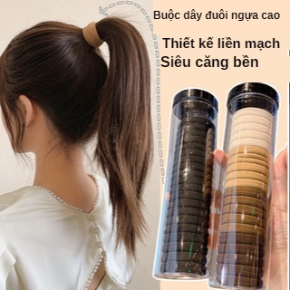 Dây Buộc Tóc Cao Su Dày Co Giãn Không Đường May Phong Cách Hàn Quốc