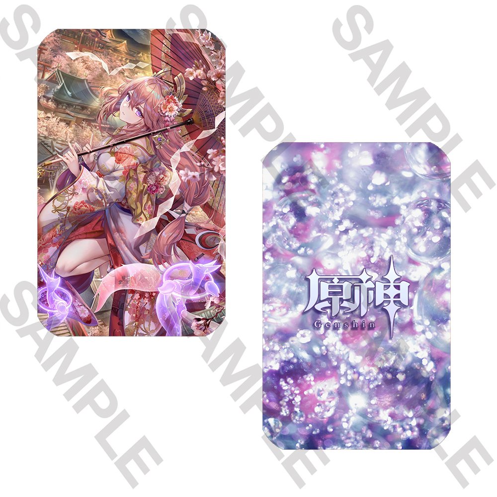 Ảnh card bo góc in hình GENSHIN IMPACT ver LOLI thẻ bo viền 5*8cm anime chibi game 1 tấm