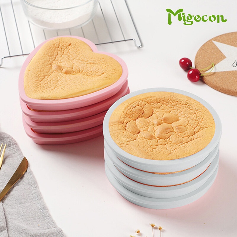 Bộ 4 Khuôn Silicone Tròn 6 inch Làm Bánh Kem / Rau Củ / Bánh Pancake / Pizza / Quiche / Resin Thủ Công