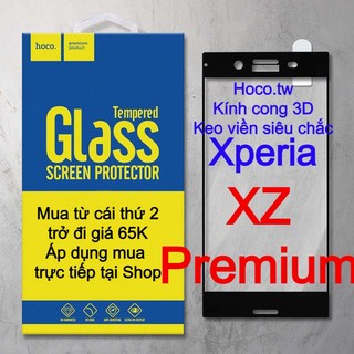 Kính cường lực Sony Xperia XZ Premium hiệu Hoco.tw keo viền siêu chắc, kính cong 3D