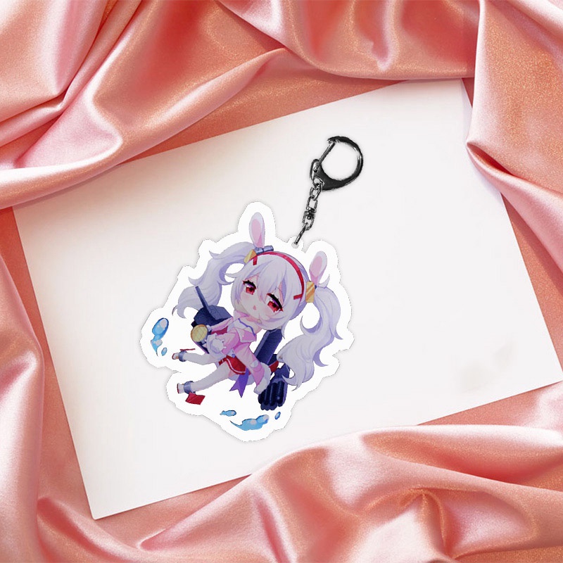 Zhizhong Azur Lane Anime Acrylic Keyring Keychain Keyfob  6cm