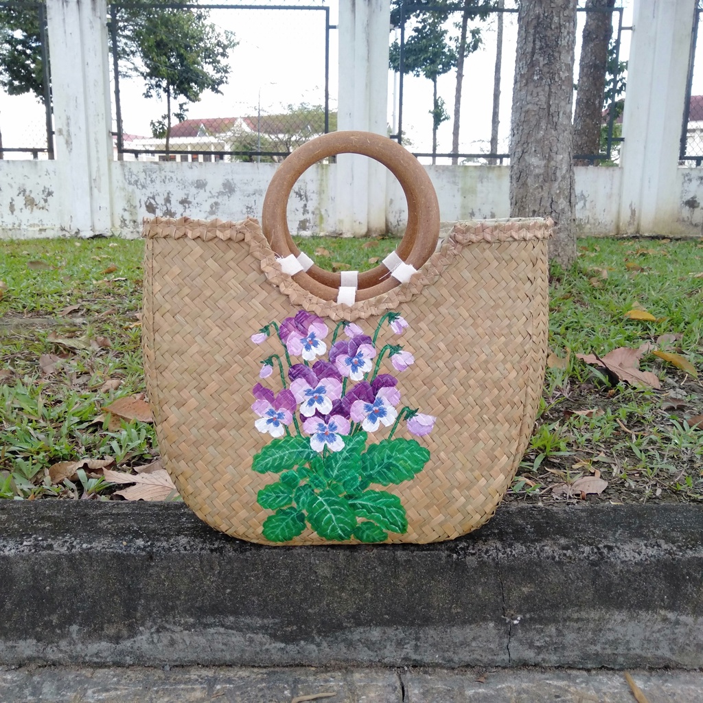 Túi cói nàng thơ (hoa Pansy)