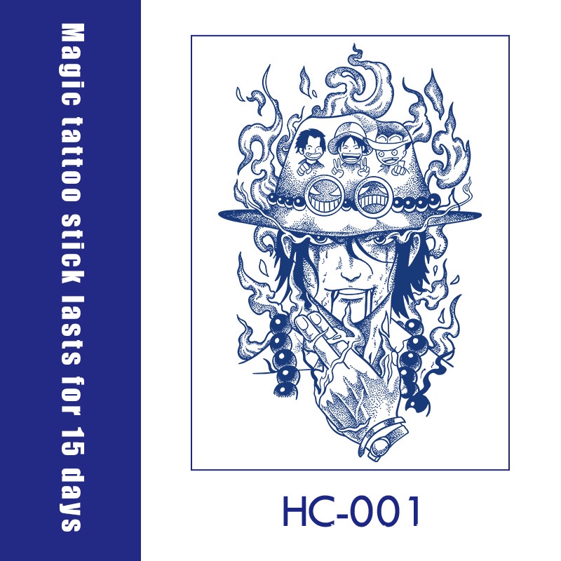 Hình Xăm trong vòng 15 ngày.Hình Xăm Dán Tạm Thời Chống Thấm Nước Hình One Piece