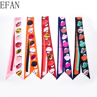 Khăn Choàng Cổ Dài In Họa Tiết Hình Học Bằng Lụa Thời Trang