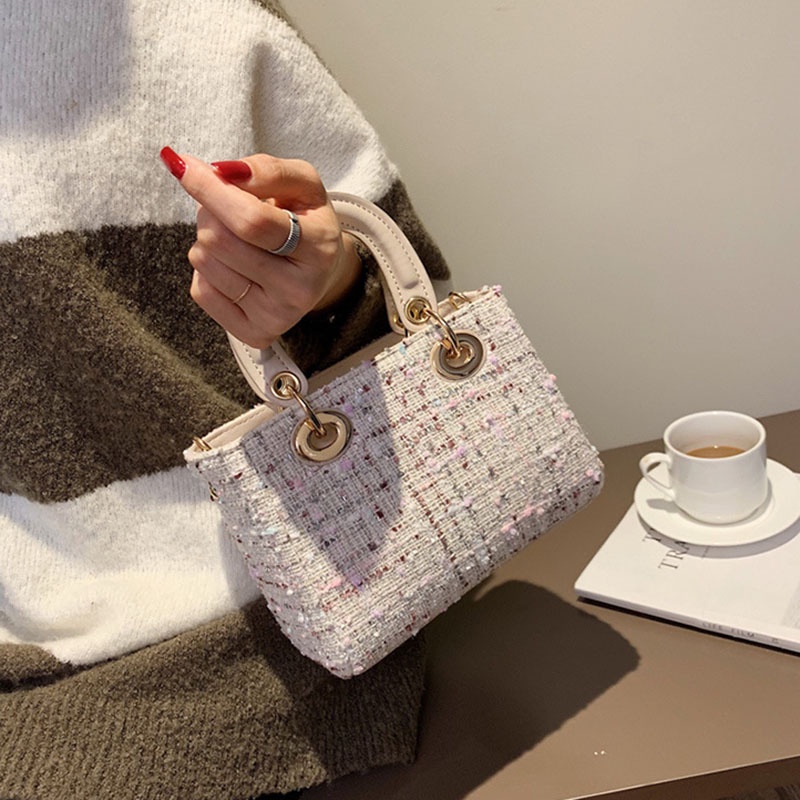 Túi Đeo Vai Bằng Len Thời Trang Phong Cách Hàn Quốc Cho Nữ