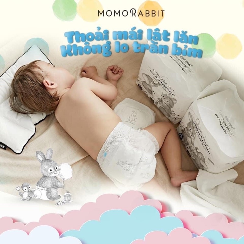 [NỘI ĐỊA HÀN] Bỉm Quần/Dán Thỏ MOMORABIT chuẩn nội địa Hàn Quốc đủ size S36/M32/L30/XL28 và L28/XL22/XXL18 bé trai/gái