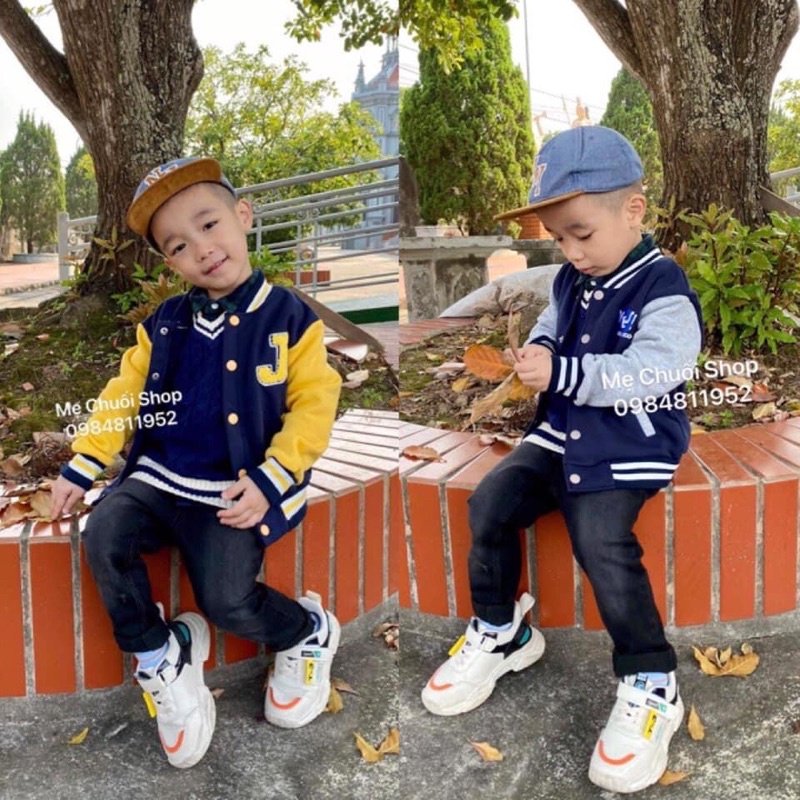 Áo khoác bomber bé trai siêu xinh