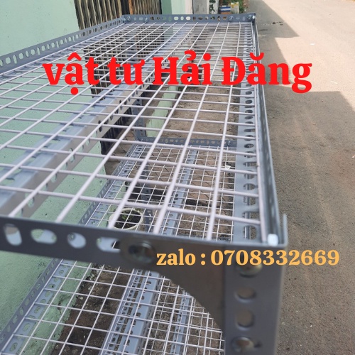 Kệ sắt v lỗ 3 Tầng ( RỘNG 40CM) kệ vỉ lưới sắt ô vuông,DÀI CAO NHIỀU KÍCH THƯỚC LỰA CHỌN