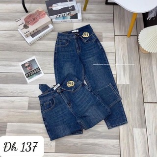 Quần jean 9 tấc lưng kiểu co giãn bigsize 63kg -95kg