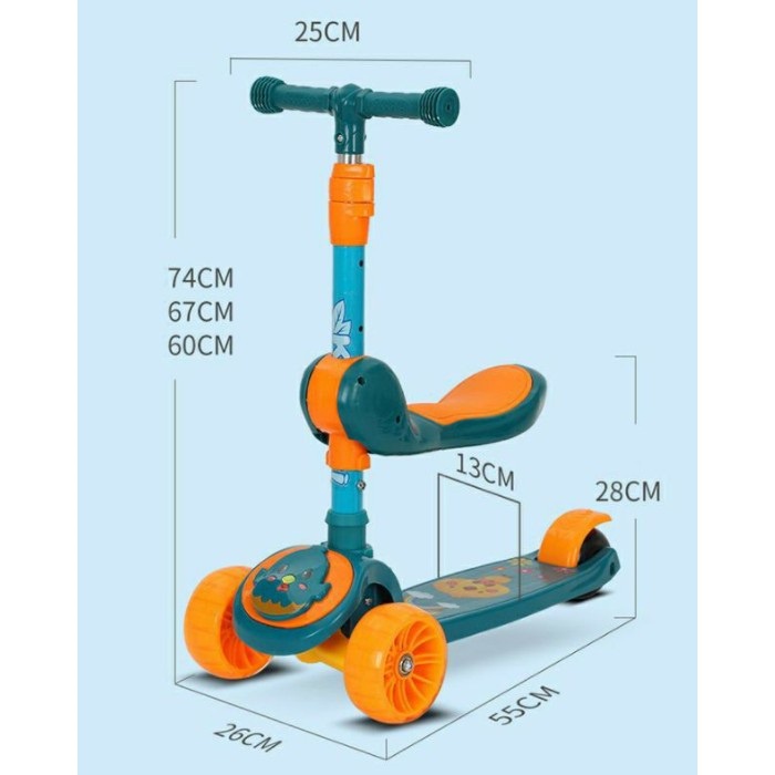 Xe trượt Scooter, Xe chòi chân có nhạc và đèn cho bé, kích thích khả năng vận động cho bé