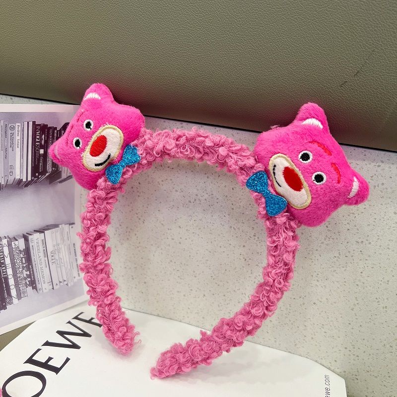 Bộ Dây Buộc Tóc / Kẹp tóc hỗ trợ rửa mặt Rửa Mặt Cỡ Lớn Hình Gấu / Dâu Tây Hoạt Hình Dễ Thương BI67