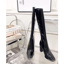 Boot Đùi Da Bóng Dưới Gối Khóa Sườn Và Khóa Sau Mũi Gắn Kim Loại Mũi Sắt Gót 7cm Và 9cm Mã P43 Shop Phương Nhi