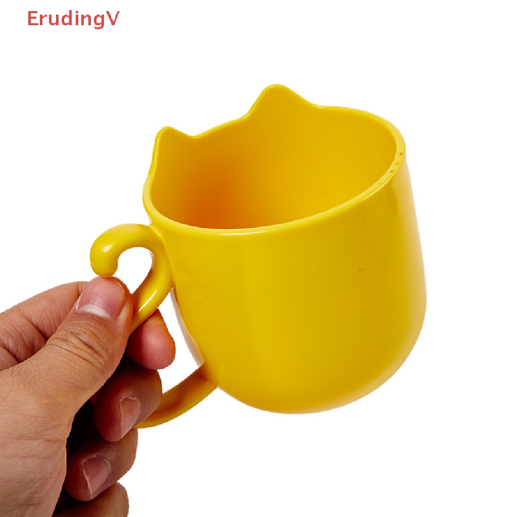 Cốc Đánh Răng Dày Họa Tiết Mèo Hoạt Hình Dễ Thương