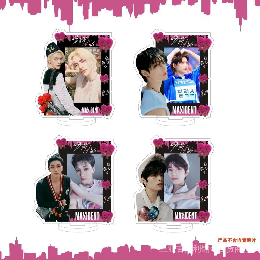 ★Ngôi Sao Châu Á Châu Á★ Khung Ảnh Nhóm Nhạc STRAYKIDS Phong Cách Hàn Quốc Mới Để Bàn Trang Trí