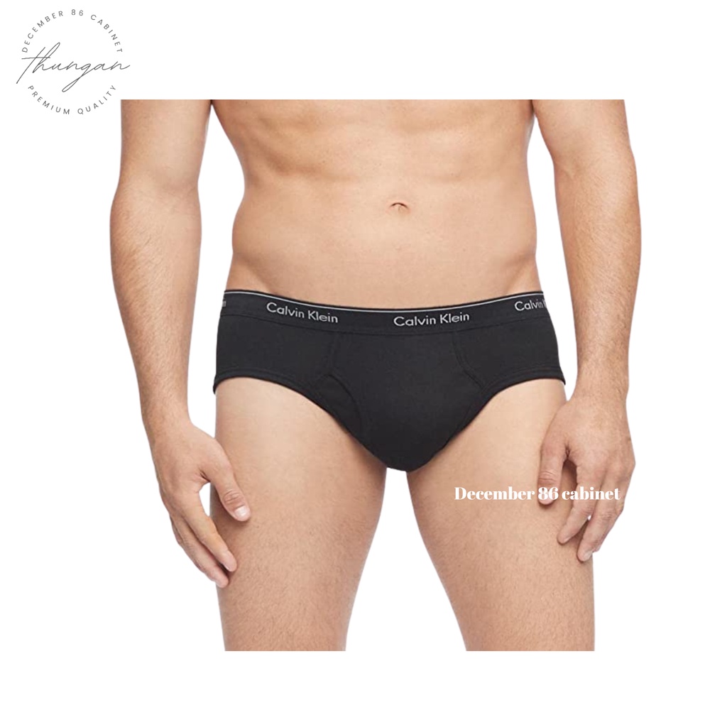 Quần lót nam Calvin Klein Cotton Classic Fit 6-Pack Hip Brief - Black