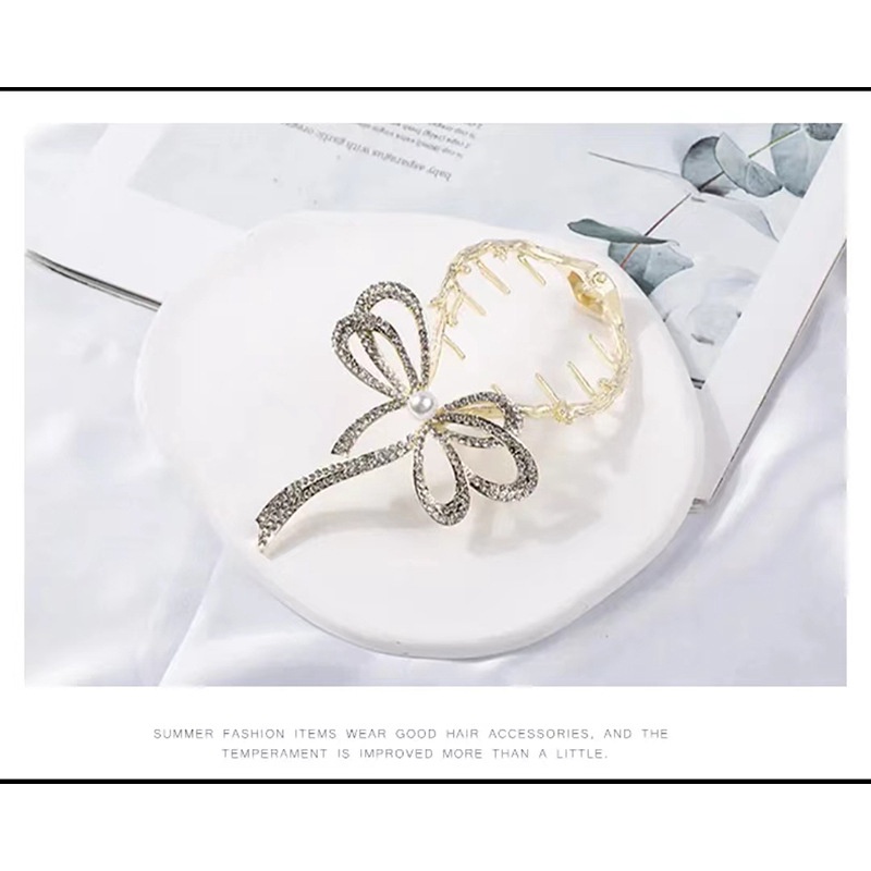 Kẹp Tóc Đính Nút Kim Loại Cố Định Tóc Đuôi Ngựa Đa Năng Màu Đen Cá Tính Dành Cho Bạn Gái Takamaruko