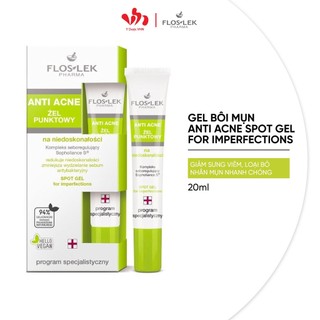 Gel chấm mụn anti acne spot gel for imperfections floslek hỗ trợ giảm thâm mụn 20ml