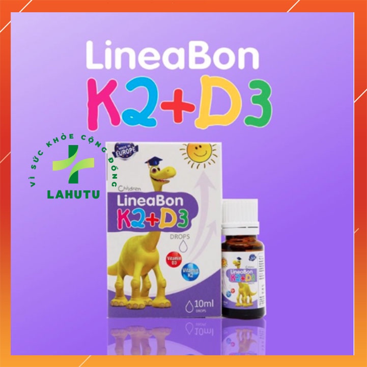 D3 K2 Lineabon bổ sung vitamin d3 cho trẻ sơ sinh, giảm còi xương d2k3, tăng chiều cao - Nhập khẩu c
