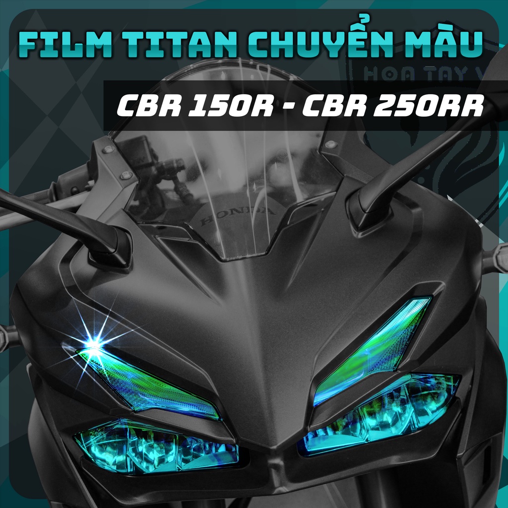 Miếng dán CHÓA ĐÈN CBR 150 R chuyển màu xanh CHÓA ĐÈN HONDA CBR 150