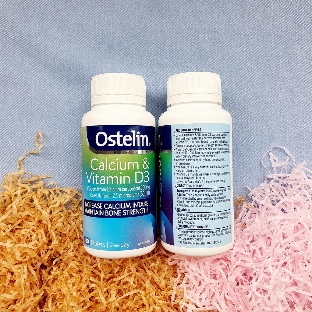 Canxi Osterlin and Vitamin D3 của Úc 130 viên cho người lớn và mẹ bầu