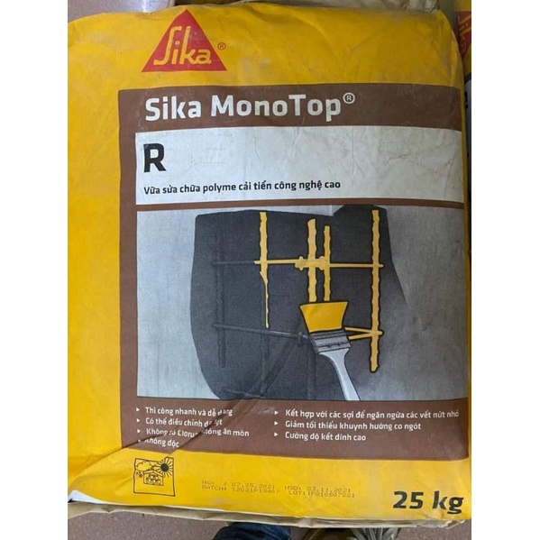 Vữa sửa chữa - Sika Monotop R 25kg
