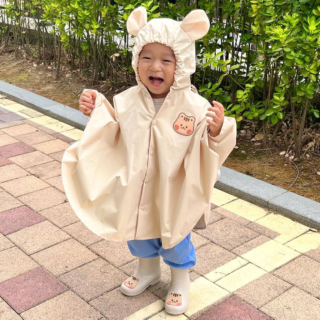 Áo Mưa Hình Gấu Dễ Thương Cho Bé Mẫu Giáo