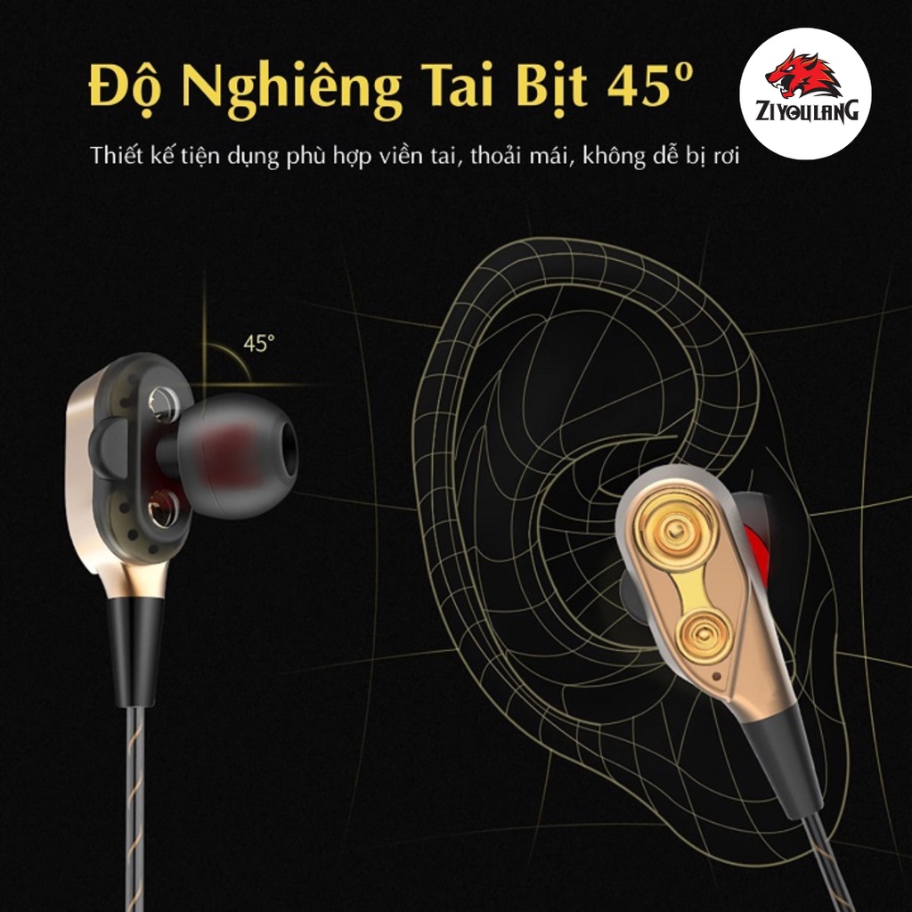 Tai Nghe Có Dây In-Ear CK8 NEW Pro Chống Ồn Cao Cấp, Âm Thanh Hifi Nghe Nhạc Cực Chill