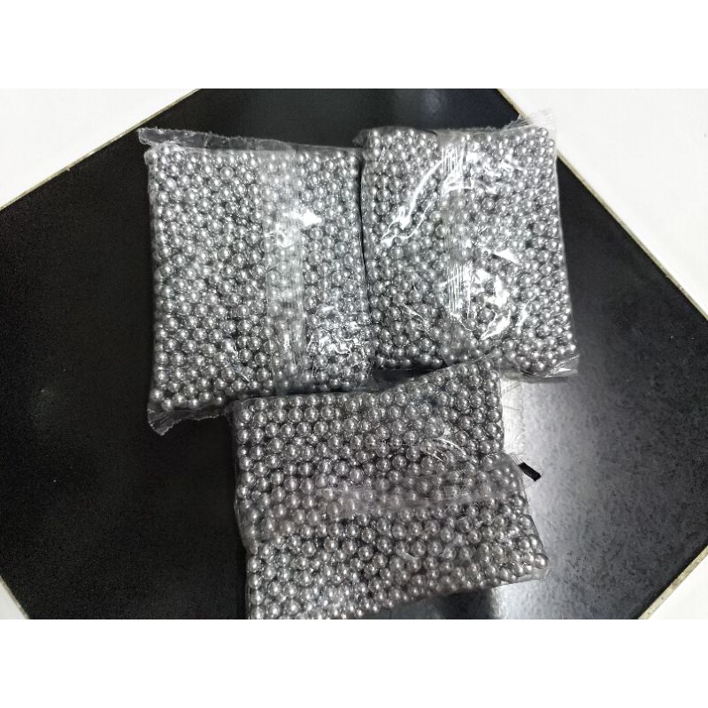 Viên bi nhựa 6mm viên nhựa tròn màu bạc lấp lánh