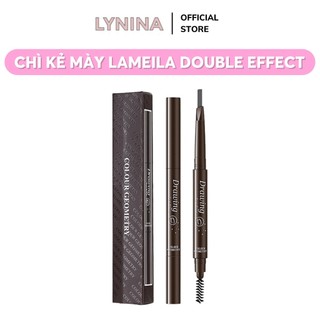Chì kẻ mày lameila double effect hai đầu chống nước bút - kẻ lông mày đa dụng 2 đầu kẻ và chuốt lông mày - km01
