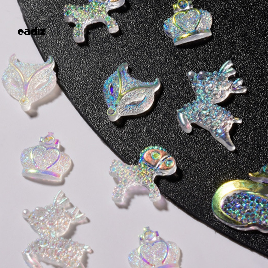 Bộ 30 Đá Đính Trang Trí Móng Tay Hình Vương Miện 3D