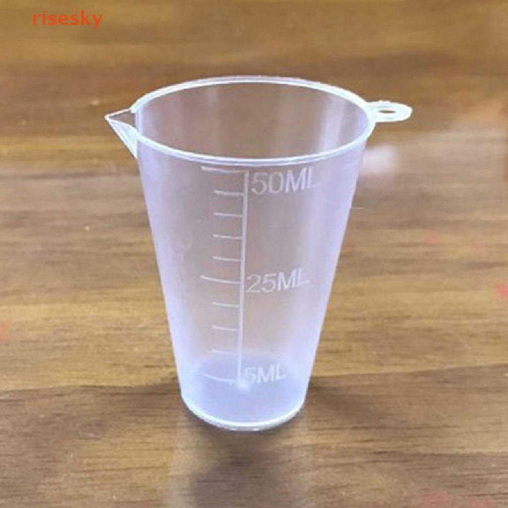 Set 2 Cốc Nhựa Đo Lường Đa Năng Cho Phòng Thí Nghiệm / Nhà Bếp