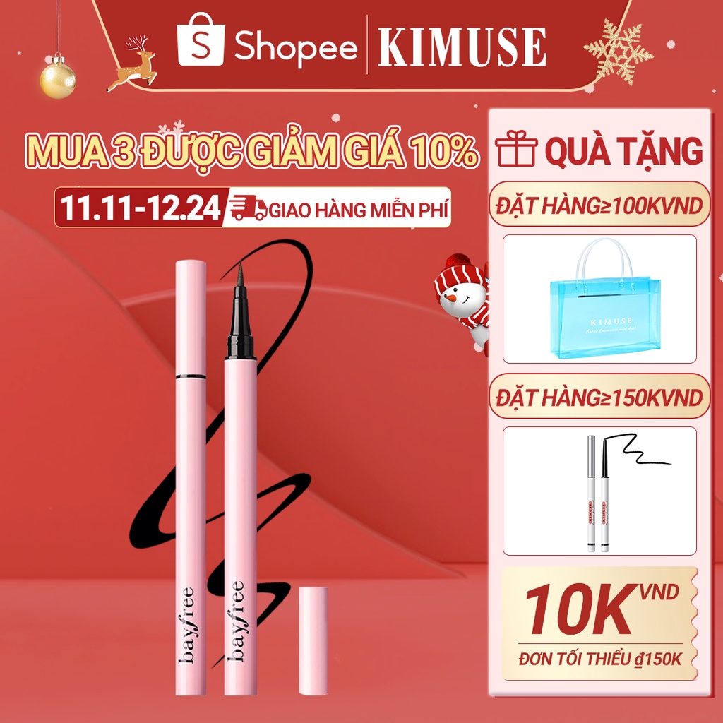 Bút kẻ mắt Bayfree dạng lỏng bền màu kháng nước giàu sắc tố 10g