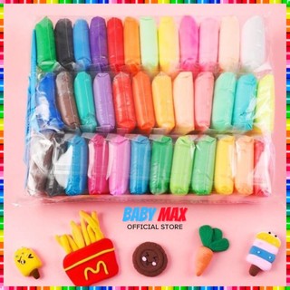 Đất sét tự khô an toàn cho bé không dính tay 12 màu 24 và 36 màu để tạo hình và lưu giữ BABY MAX