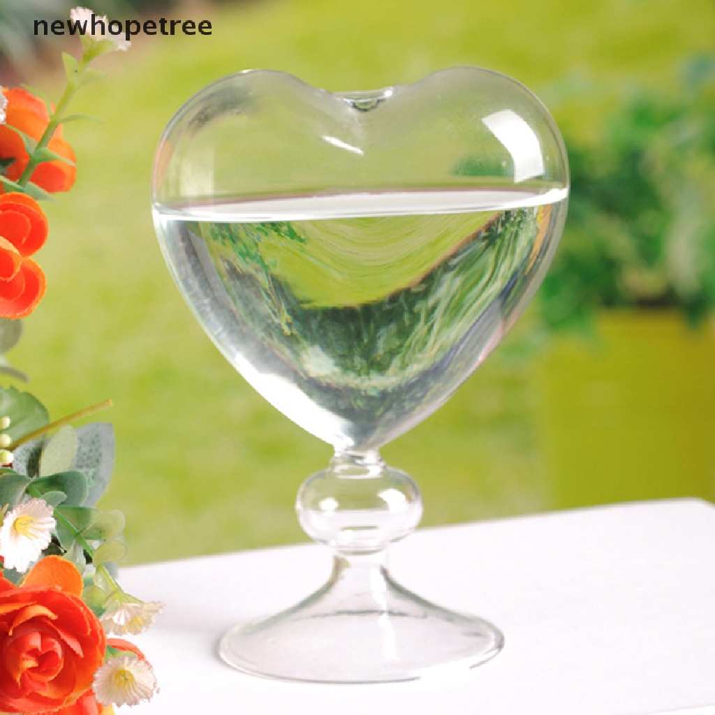 Bình Hoa Thủy Tinh Hình Trái Tim Sáng Tạo Phong Cách Hàn Quốc Dùng Làm Đạo Cụ Chụp Ảnh Trang Trí