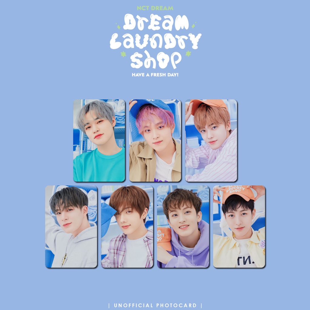 Set 7 Card DREAM LAUNDRY SHOP - NCT DREAM - Unofficial