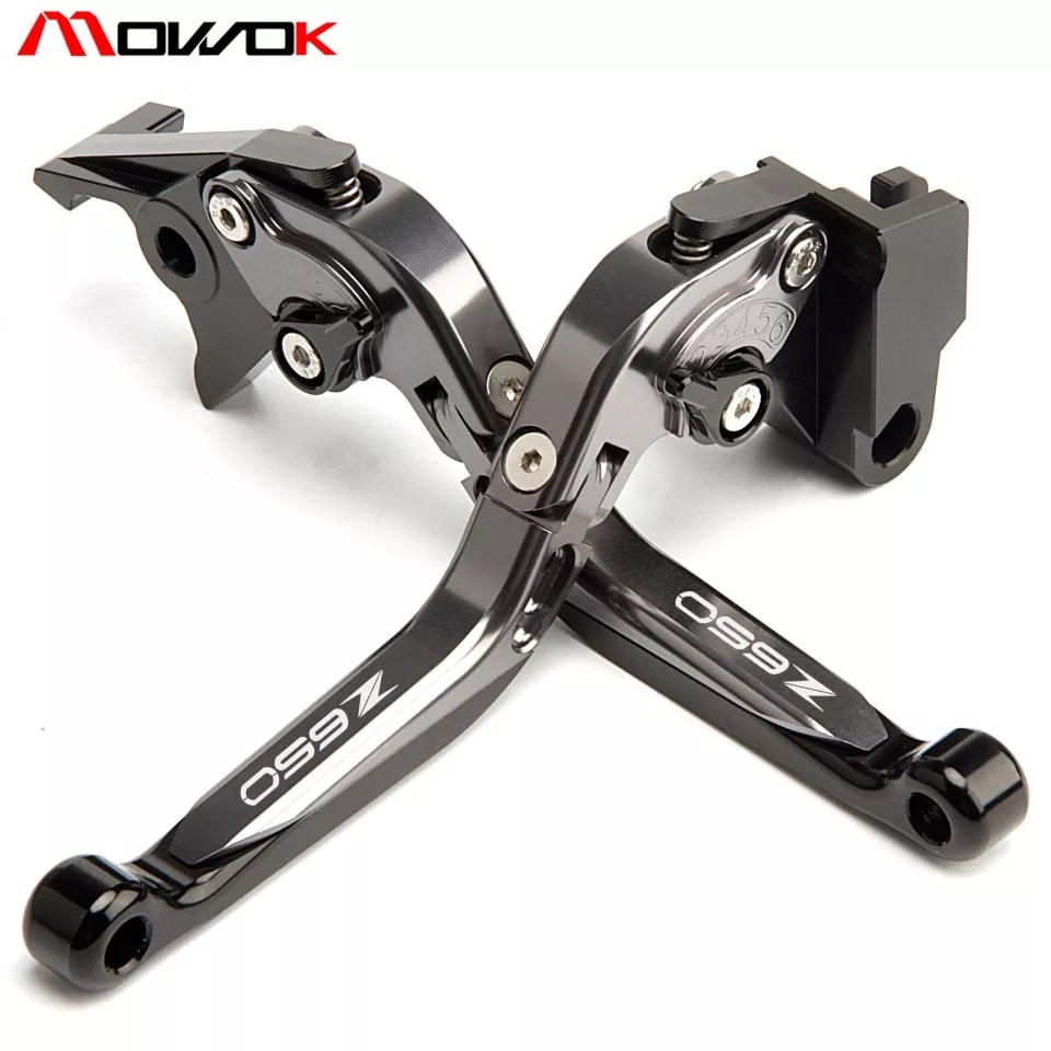 LOGO z900 z650 CNC Có Thể Điều Chỉnh Gấp Mở Rộng Xe Máy Phanh Ly Hợp Đòn Bẩy Cho Kawasaki Z900 Z650 