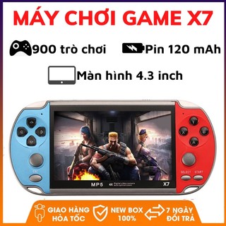Máy chơi game cầm tay X7 - Màn hình 4.3 inch , 8GB - 900 game - Bảo hành 12 tháng