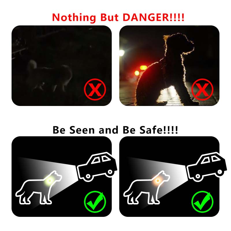 HamshMoc Dây Dắt Thú Cưng Đi Dạo Chống Thấm Nước Có Đèn LED Sạc USB Tiện Dụng