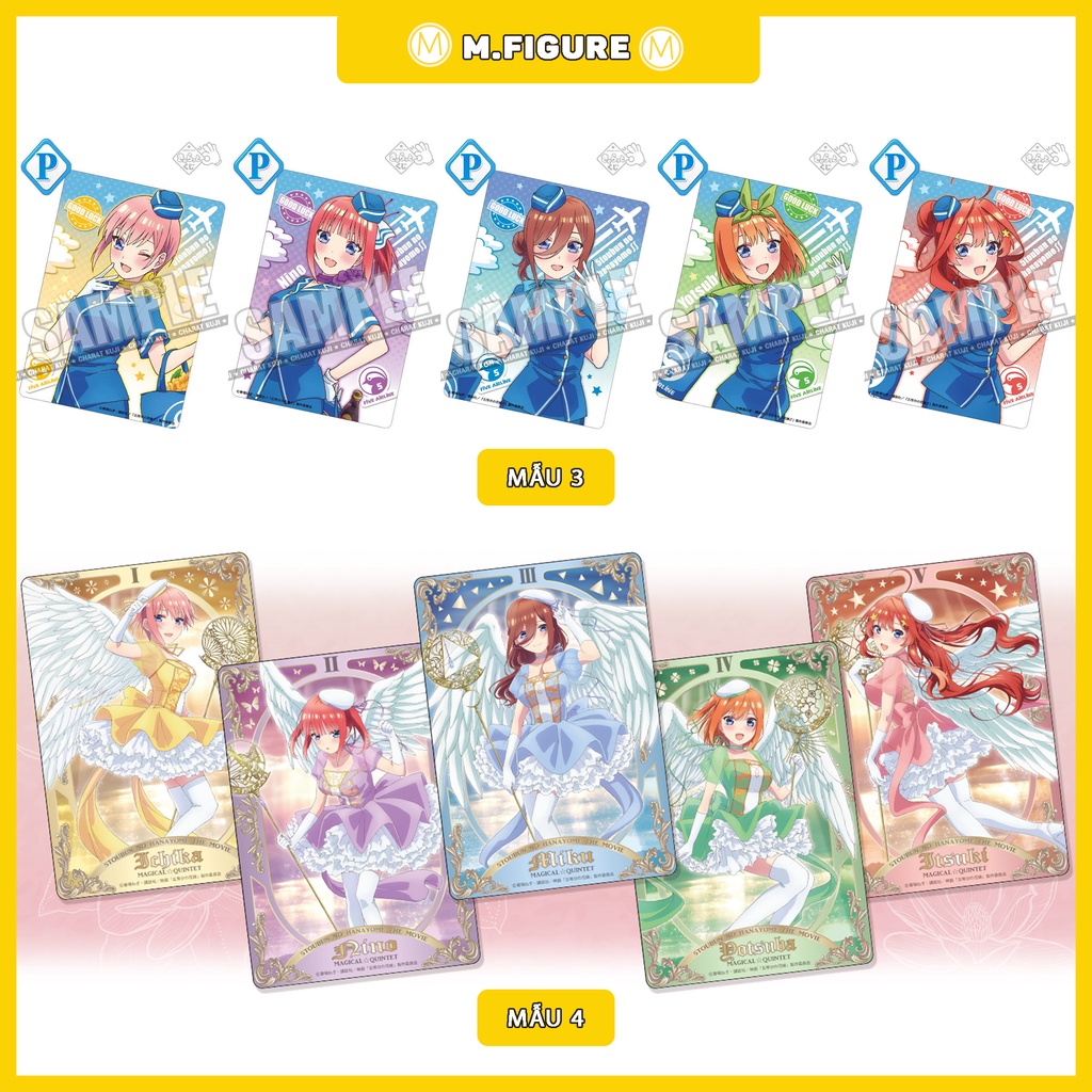 THẺ DIỆN MẠO NHÀ CÓ 5 NÀNG DÂU - Gotoubun No Hanayome - Visual Sheet - Blind Pack