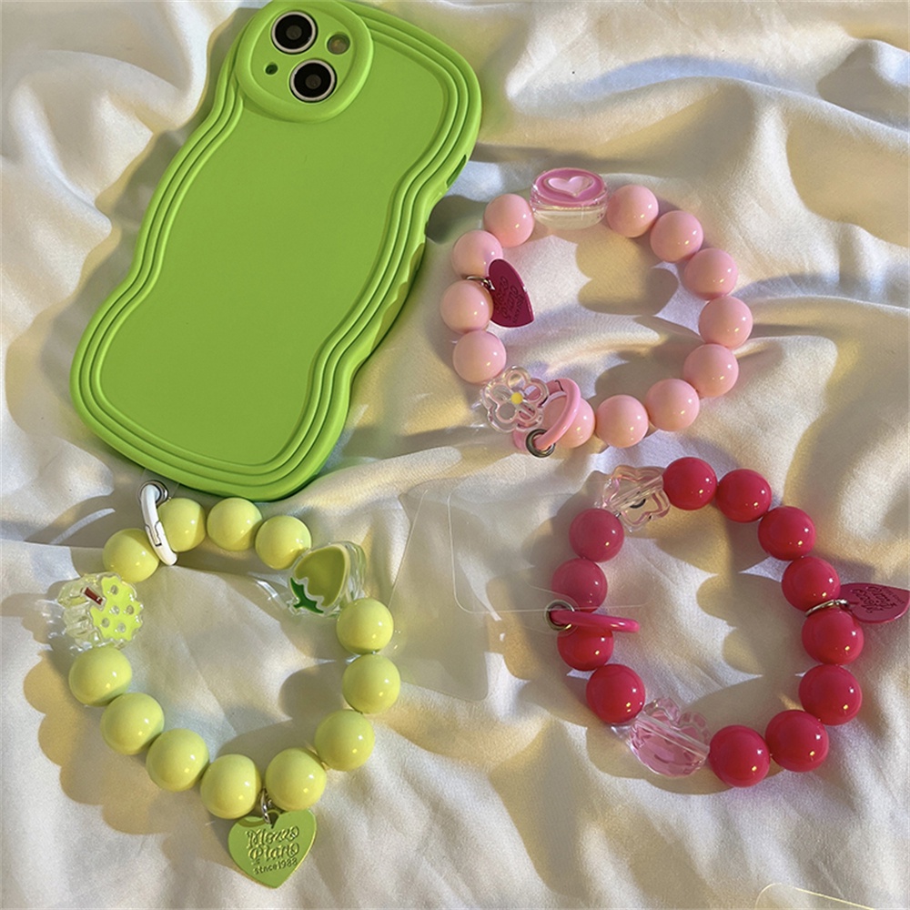 Dây Đeo Điện Thoại Dạng Chuỗi Hạt Ngọc Trai Phong Cách Bohemia Chống Thất Lạc Tiện Dụng