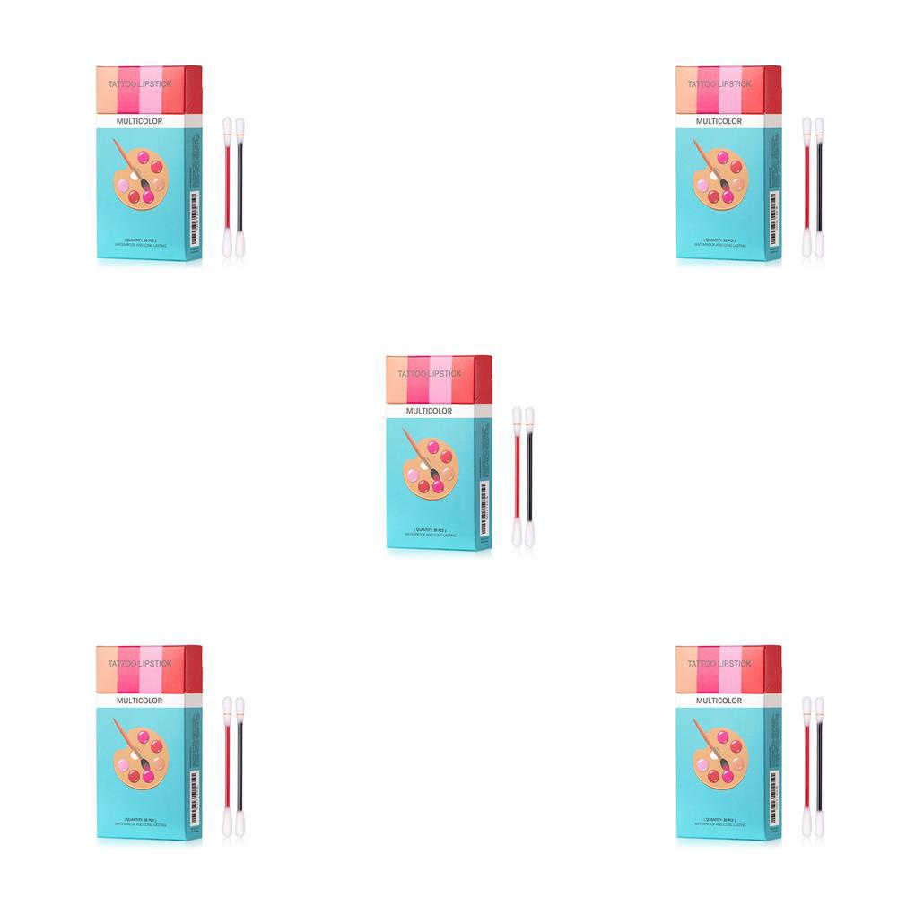 1 / 2 / 3 / 5 Tăm Bông Cotton Trang Điểm Môi Chuyên Nghiệp Lâu Trôi